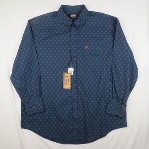 NWT Rock & Roll Denim Vintage 46‎ Shirt Mens XXL Blue Long Sleeve Button Western